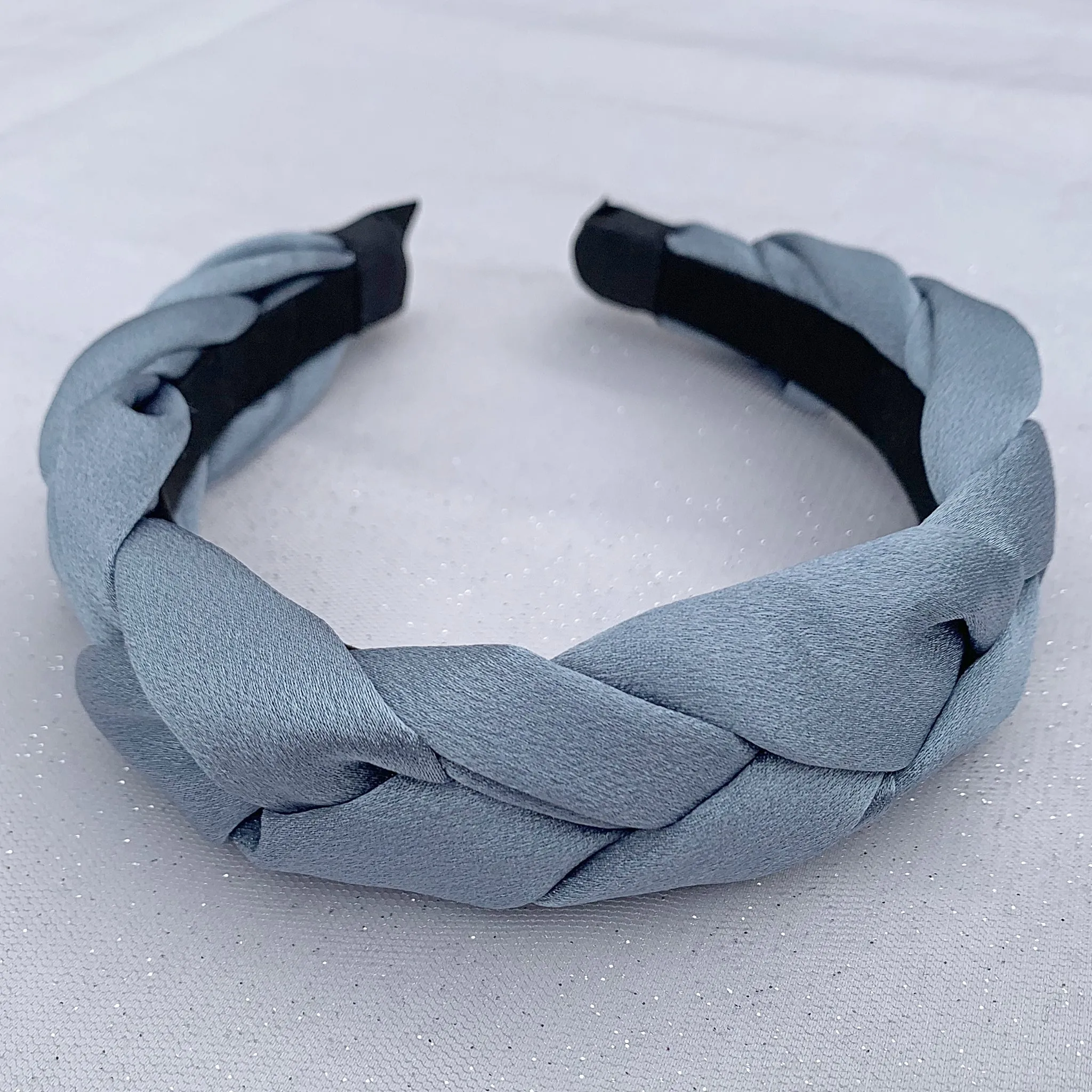 Light Blue Headband Braided