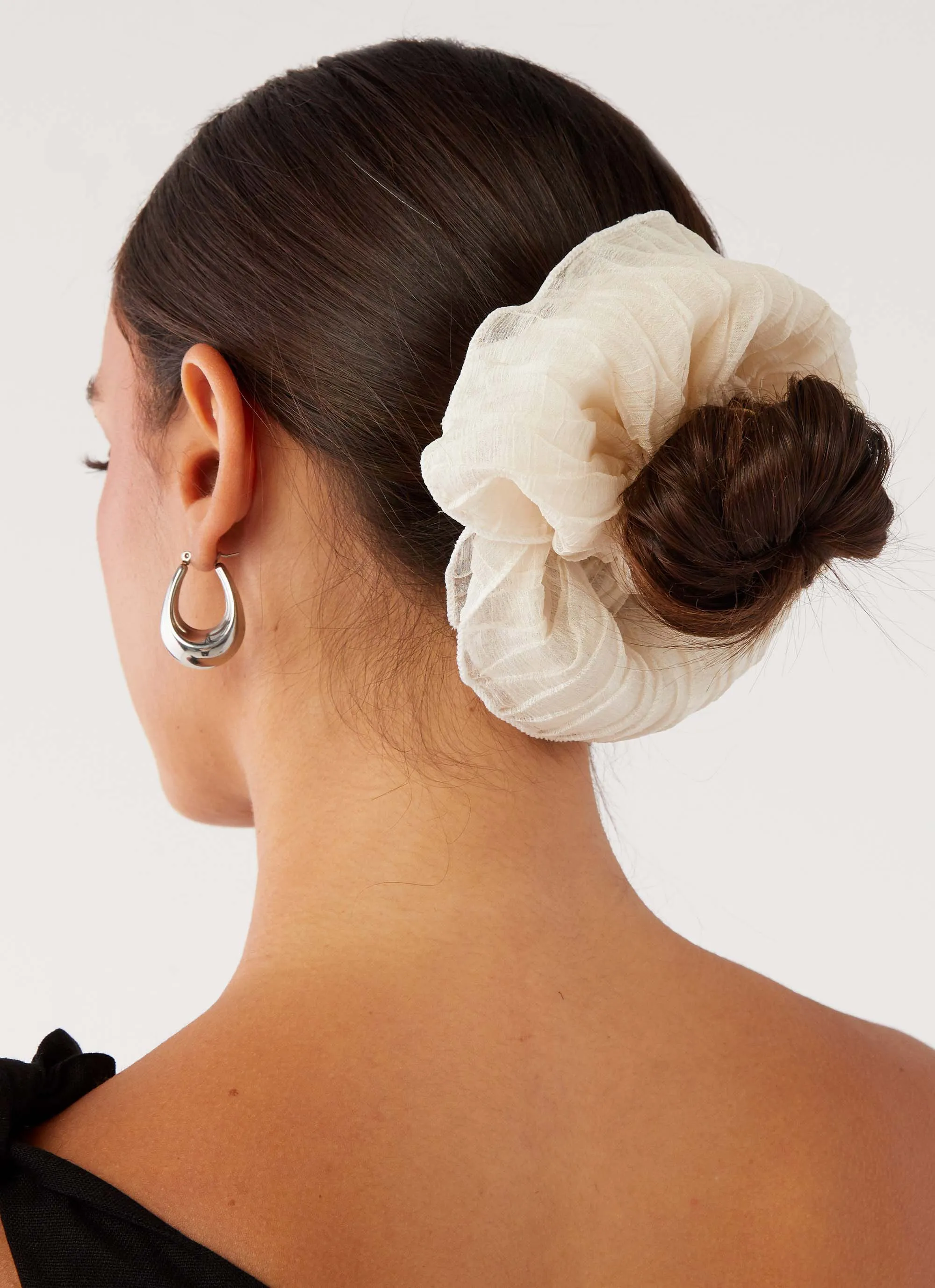 Lucky Clover Scrunchie - White