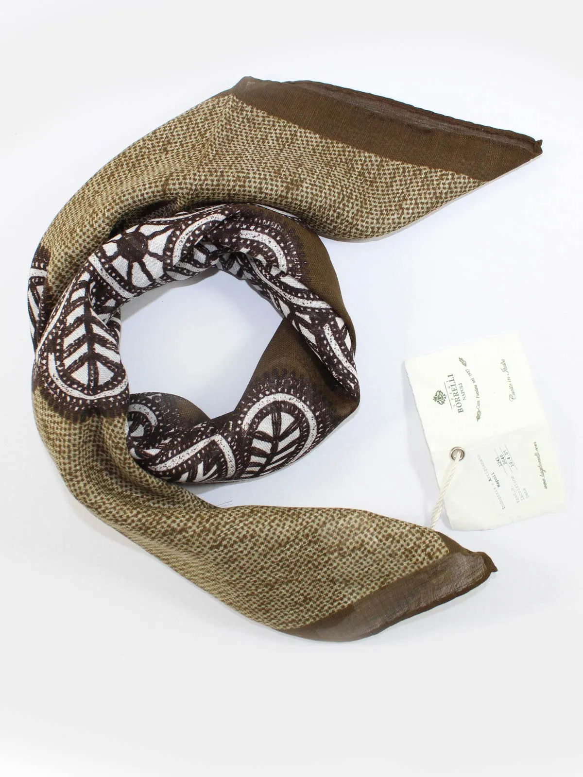 Luigi Borrelli Small Scarf Brown SALE