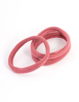 Maroon Fabric Hair Tie Pack