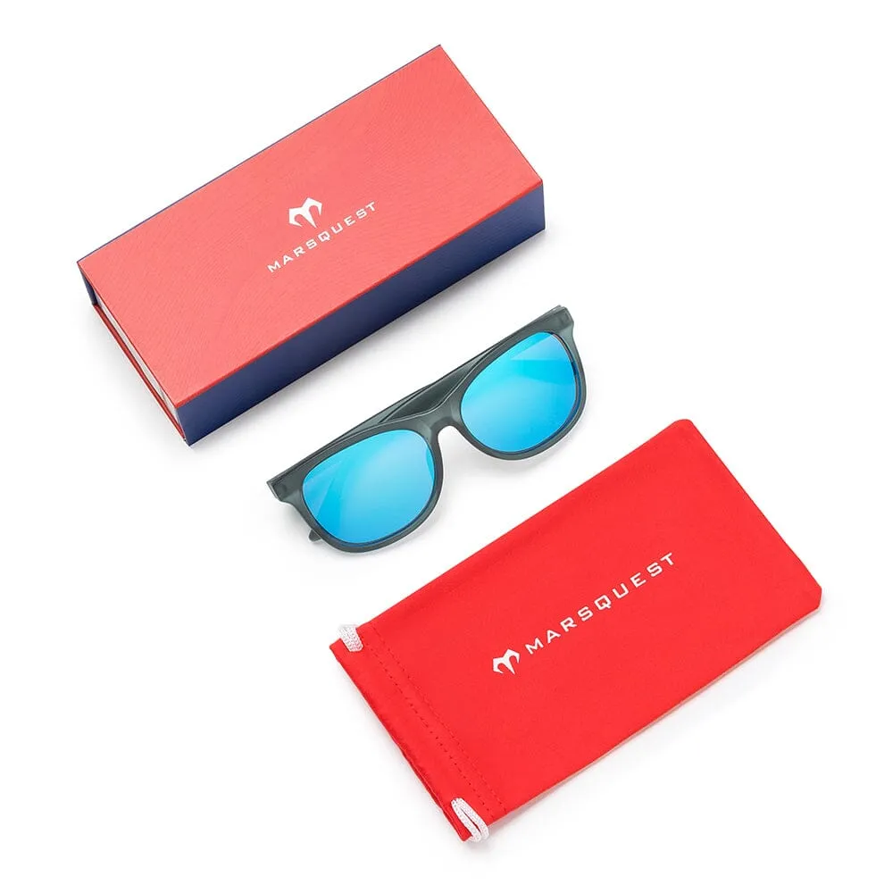 Marsquest Momentum Sunglasses - Iced Black & Neon Blue