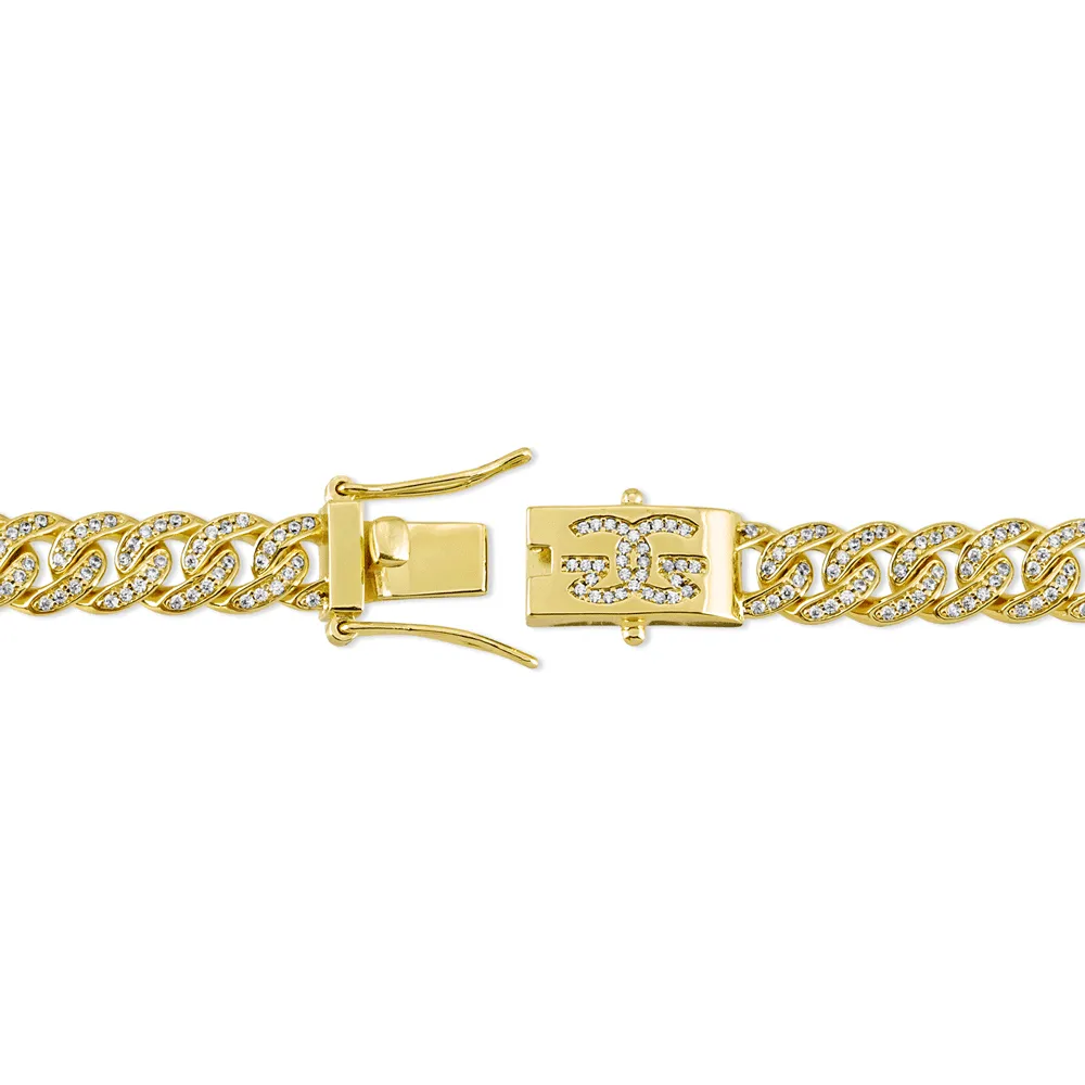 Micro Diamond Cuban Link Chain 8mm