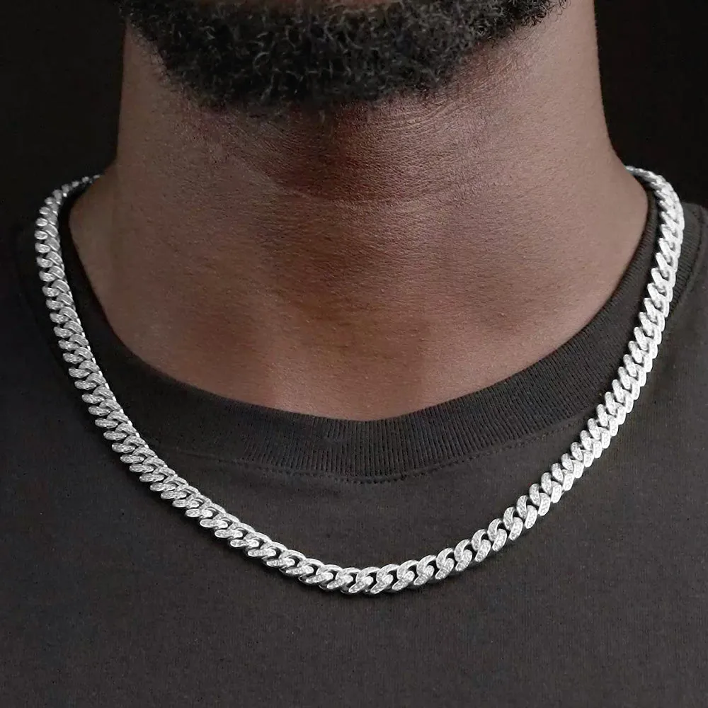 Micro Diamond Cuban Link Chain 8mm