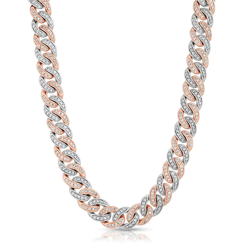 Micro Diamond Cuban Link Chain 8mm