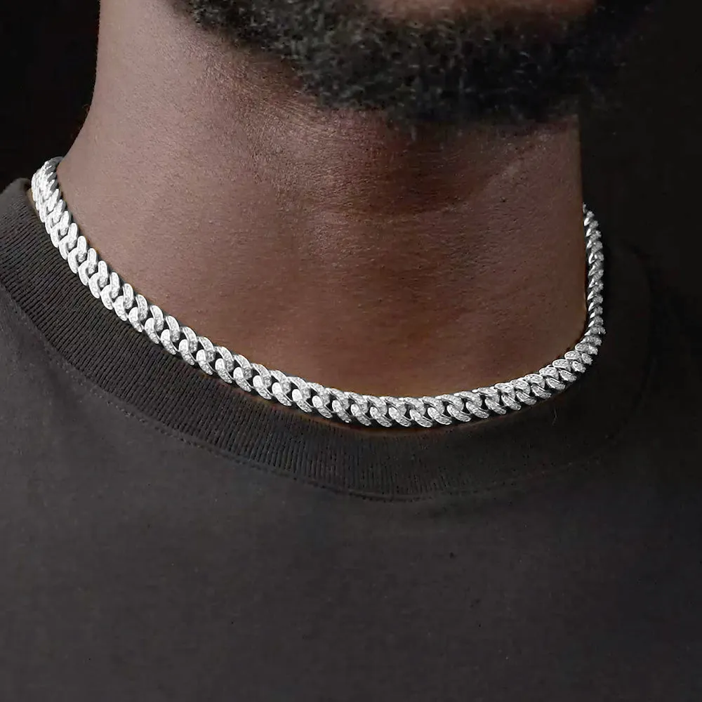 Micro Diamond Cuban Link Chain 8mm