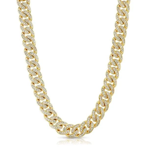 Micro Diamond Cuban Link Chain 8mm