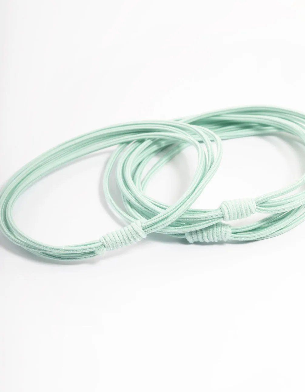 Mint Fabric Hair Tie Pack