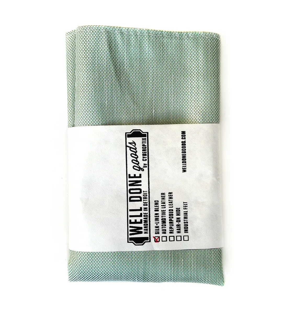 Mint Green Linen Pocket Square. Solid Color, Spirit of Detroit