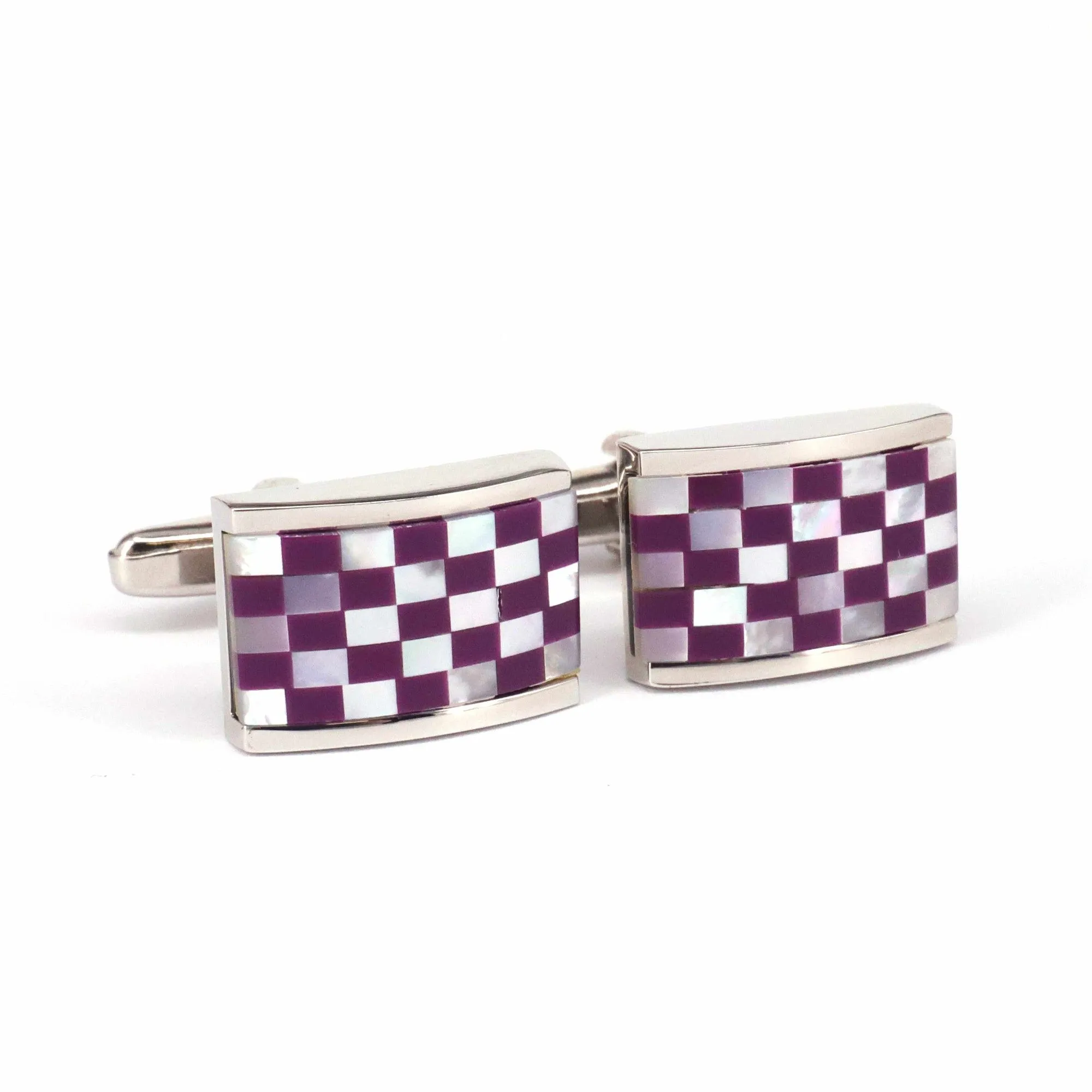 Mosaic Square MOP Cufflinks Purple classic (Online Exclusive)