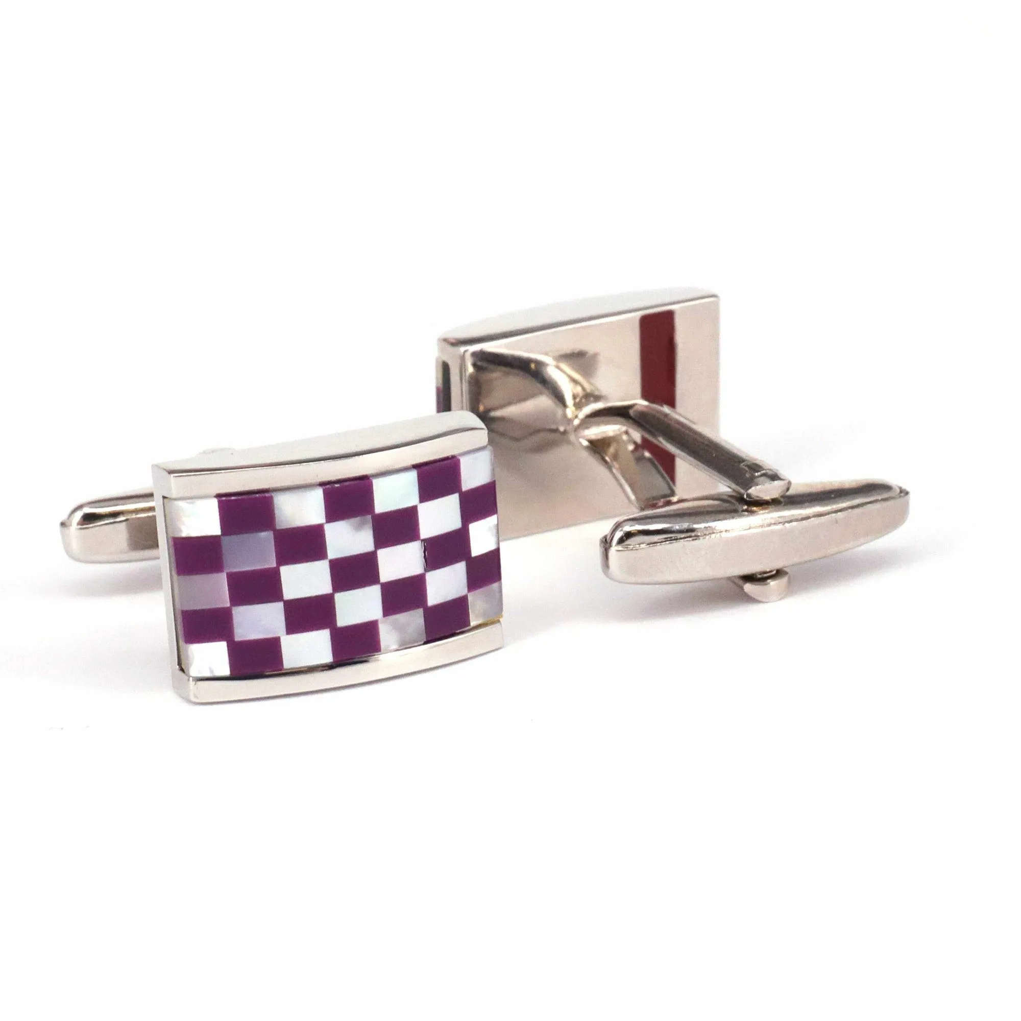 Mosaic Square MOP Cufflinks Purple classic (Online Exclusive)