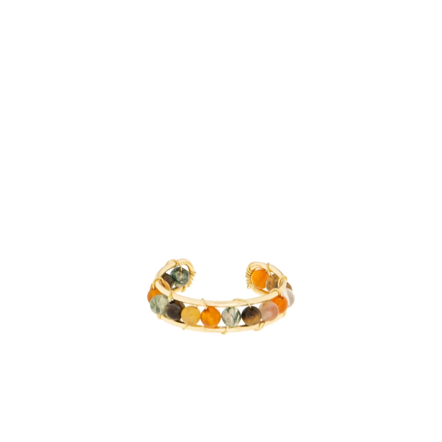 natural stone adjustable ring