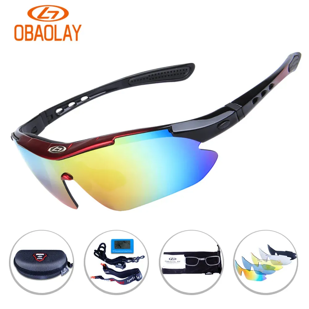 OBAOLAY Professional Best Cheap New Style Climbing Sunglasses Driving Cycling Glasses Fishing Polarized Custom Sport Eyewea