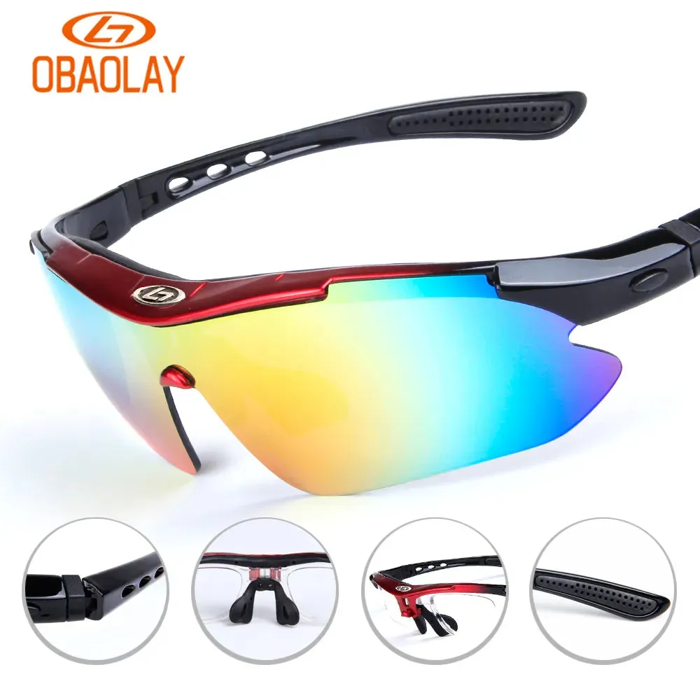 OBAOLAY Professional Best Cheap New Style Climbing Sunglasses Driving Cycling Glasses Fishing Polarized Custom Sport Eyewea