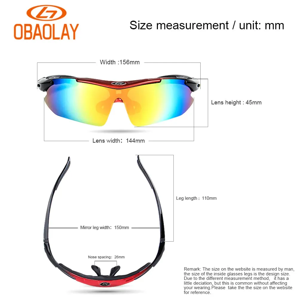 OBAOLAY Professional Best Cheap New Style Climbing Sunglasses Driving Cycling Glasses Fishing Polarized Custom Sport Eyewea