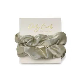 Only Curls Silk Scrunchies - Sage Green