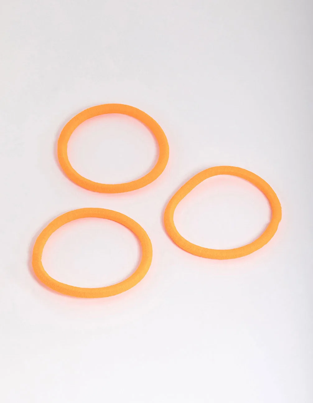 Orange Fabric Classic Hair Tie Pack