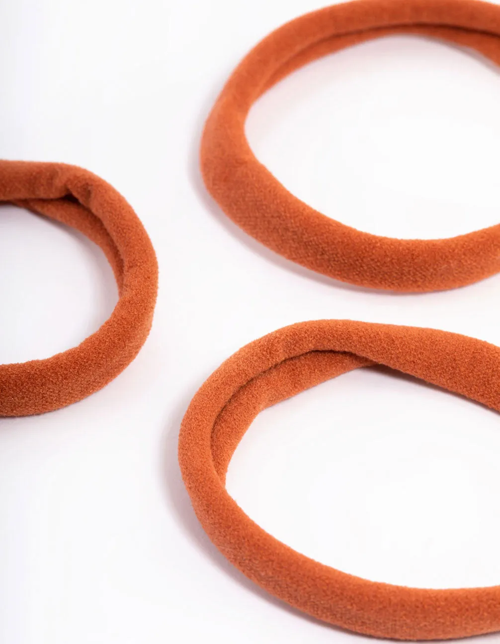 Orange Fabric Hair Tie Pack