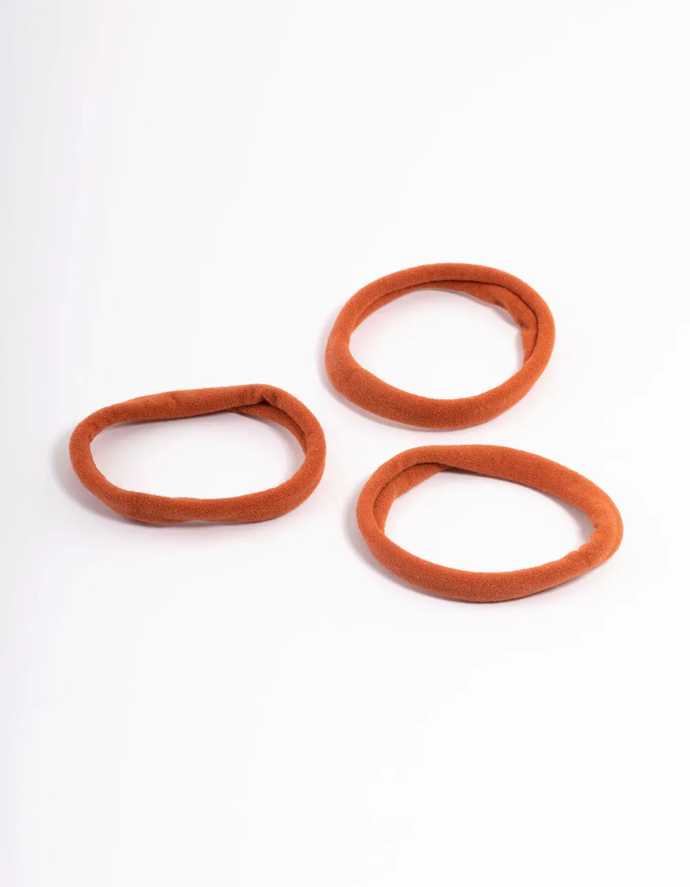 Orange Fabric Hair Tie Pack