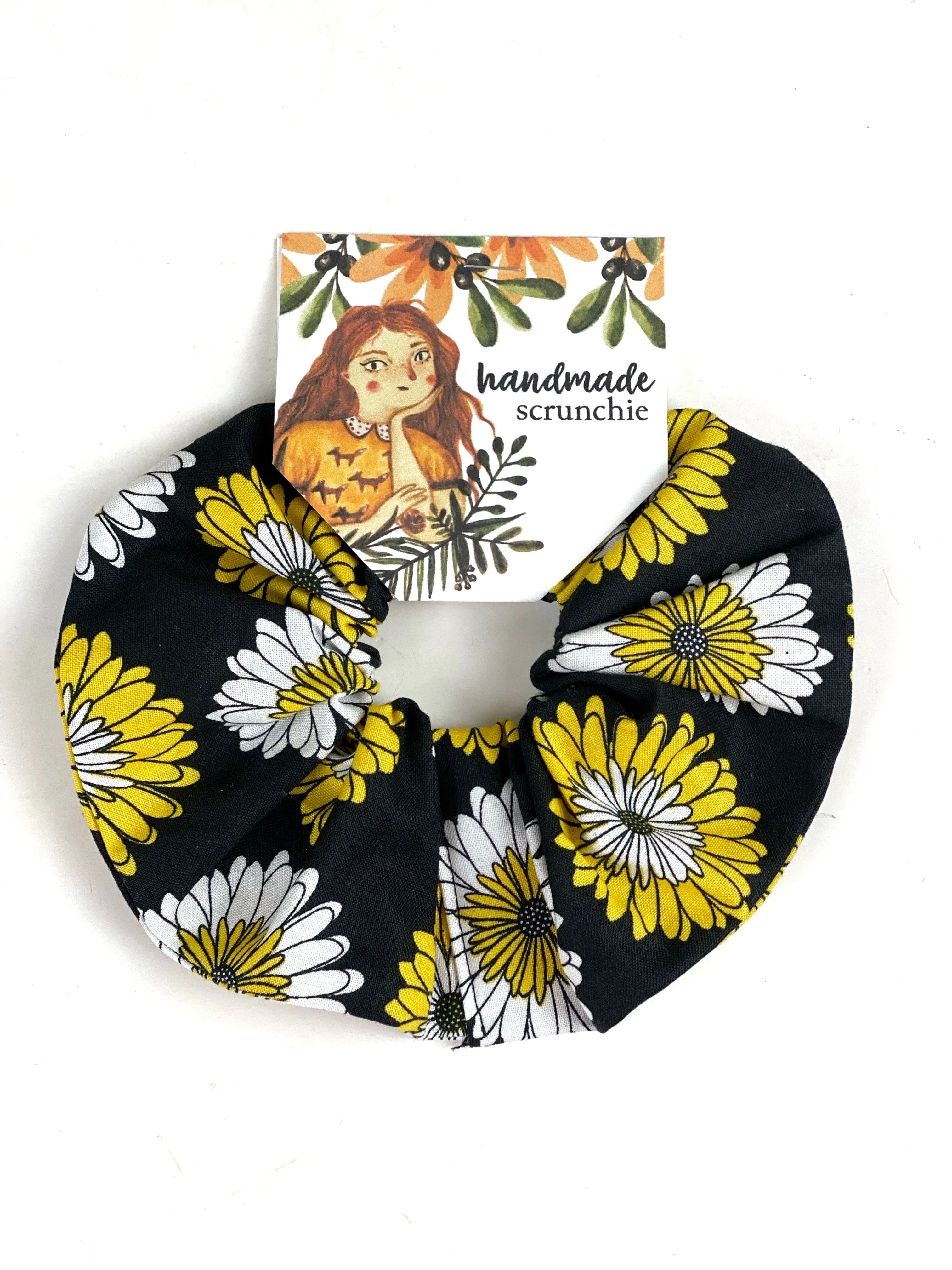 Oversized Extra Large Hair Scrunchie 100% Cotton Spring Prints Fabric Scrunchies, Ponytail Holder, Handmade Scrunchie