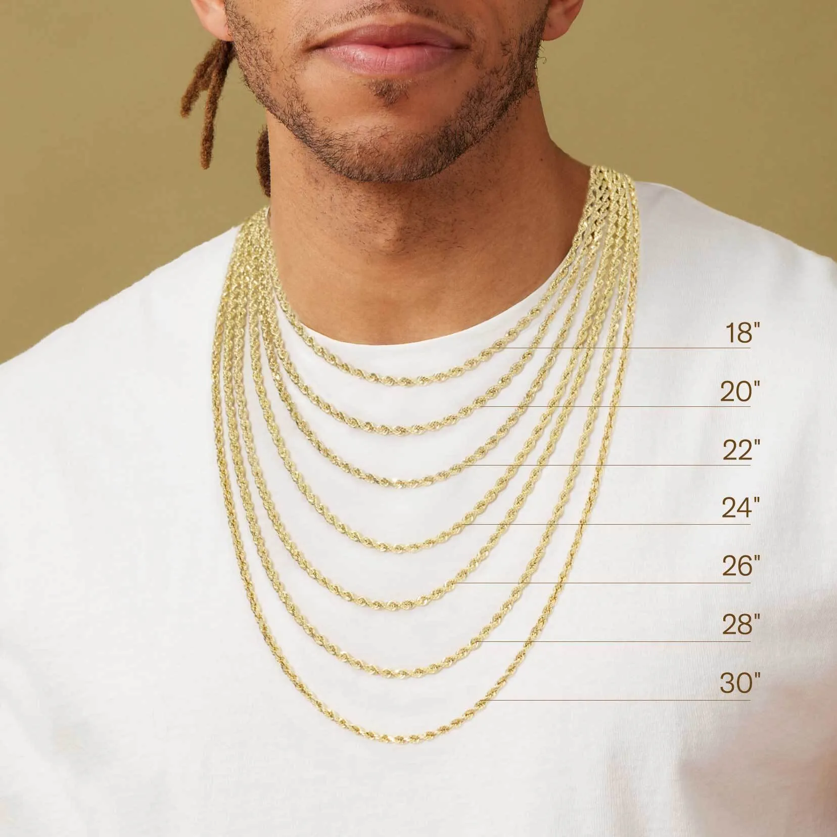 Paperclip Chain Necklace 10K Yellow Gold - Hollow