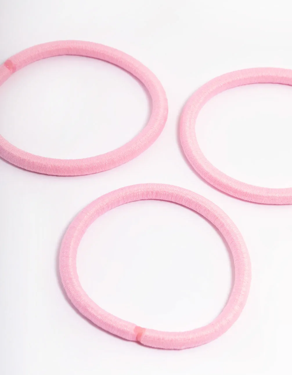 Pink Fabric Classic Hair Tie Pack