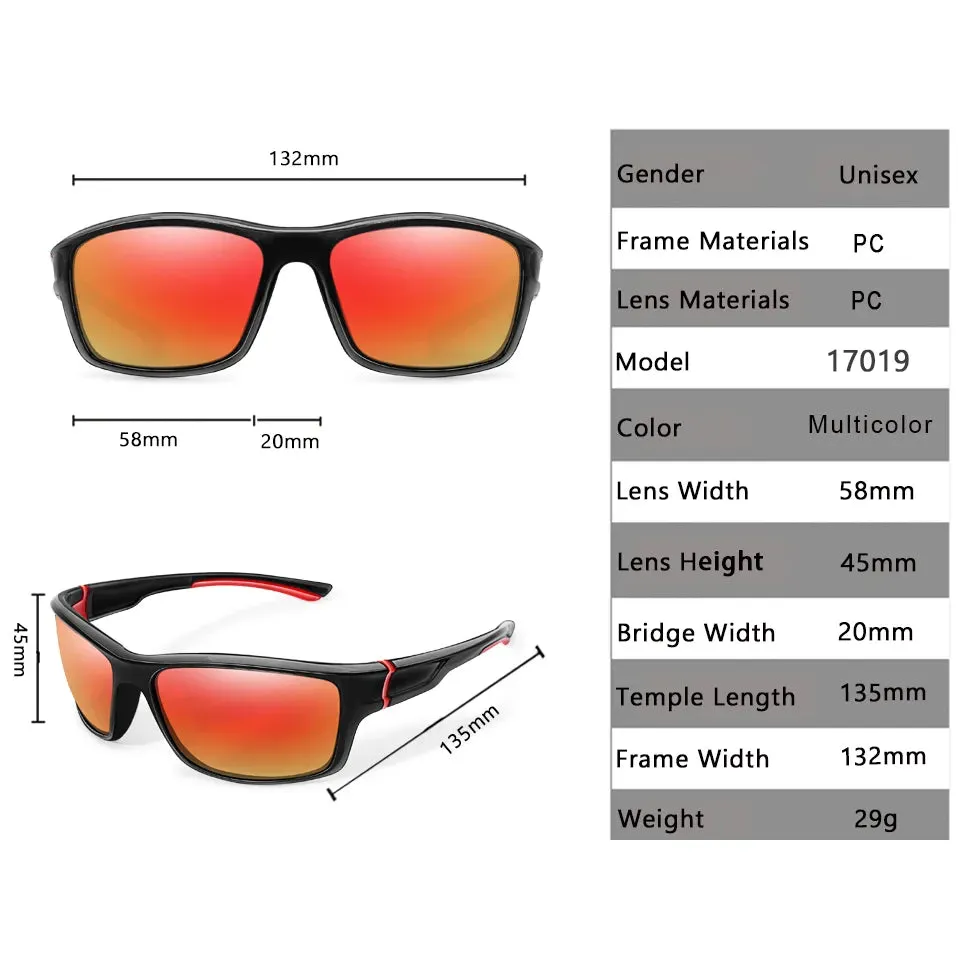 POAT Brand Women Men Cycling Driving Running Polarized Sunglasses UV 400 Sports Color Lens Fashion Temple