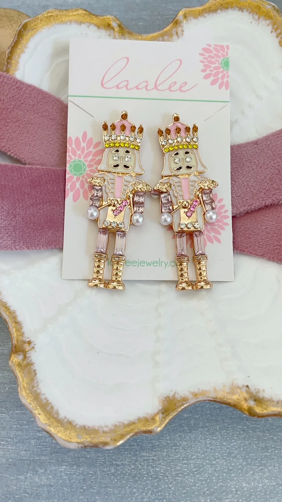 PREORDER - Nutcracker Earrings - Pink