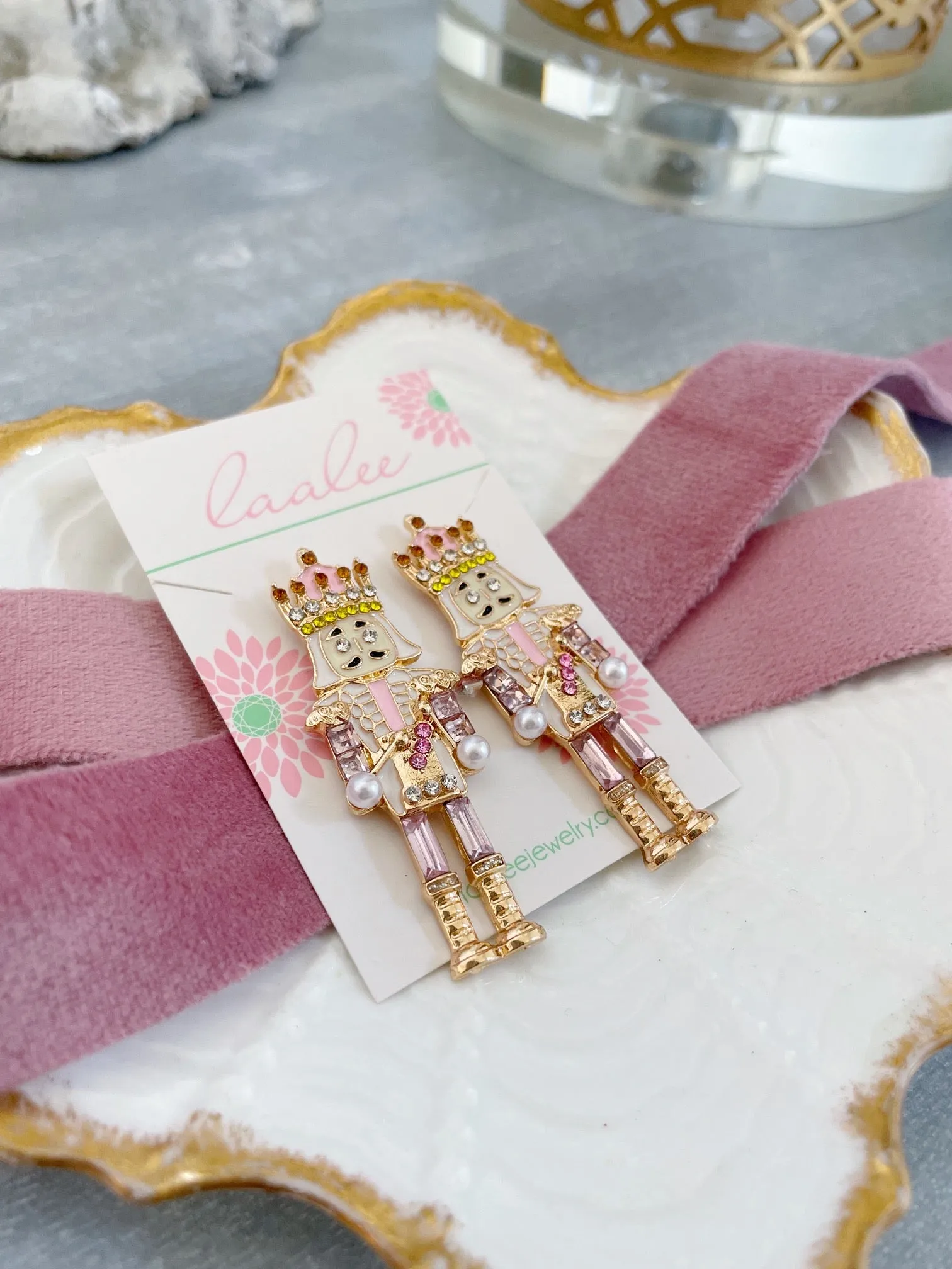 PREORDER - Nutcracker Earrings - Pink