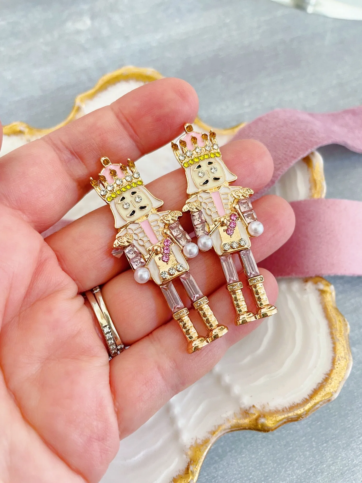 PREORDER - Nutcracker Earrings - Pink