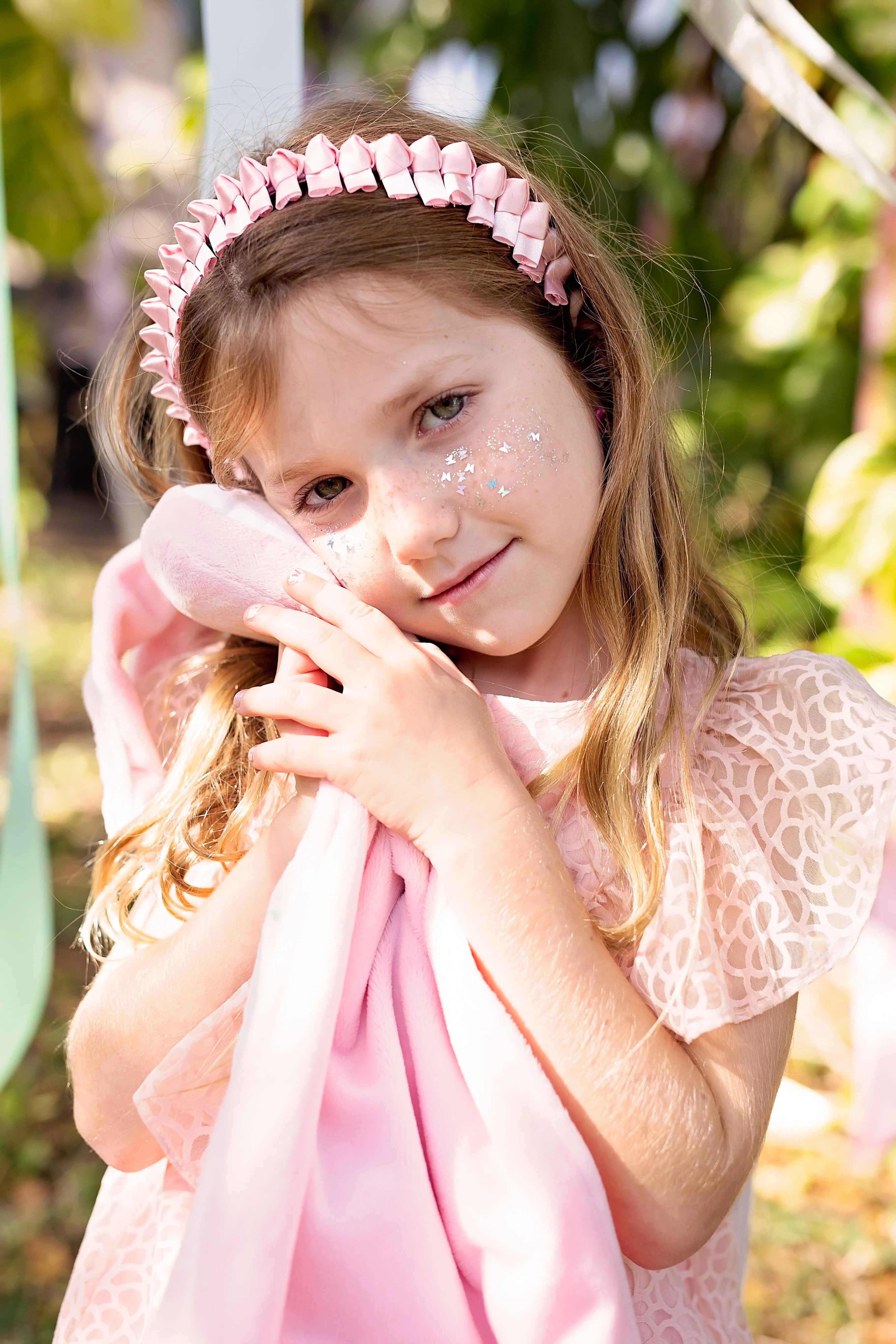 Project 6 Satin Tied Headband - Rose