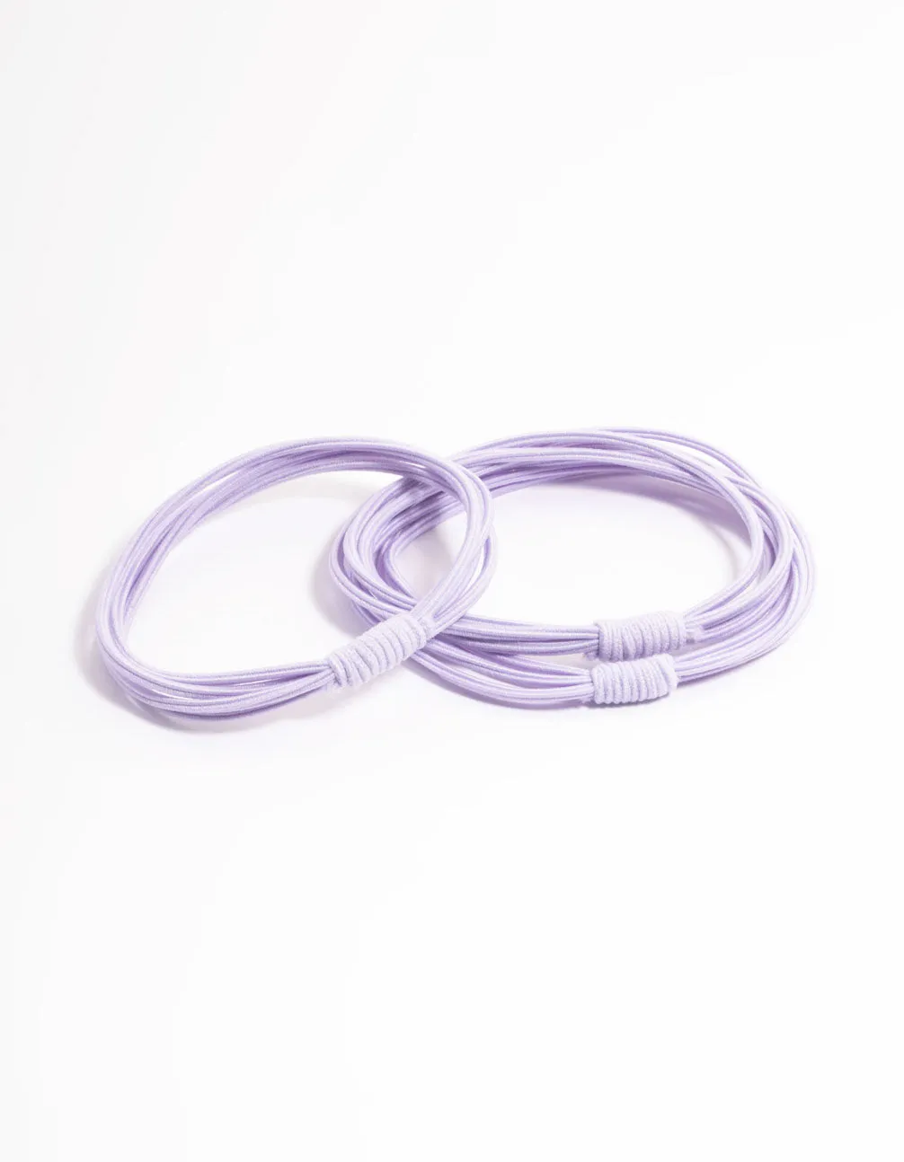 Purple Fabric Hair Tie Pack