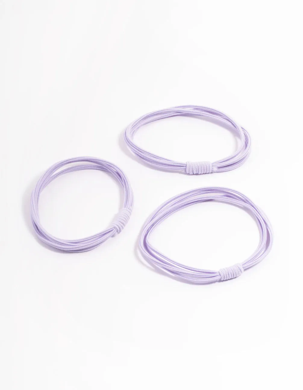 Purple Fabric Hair Tie Pack