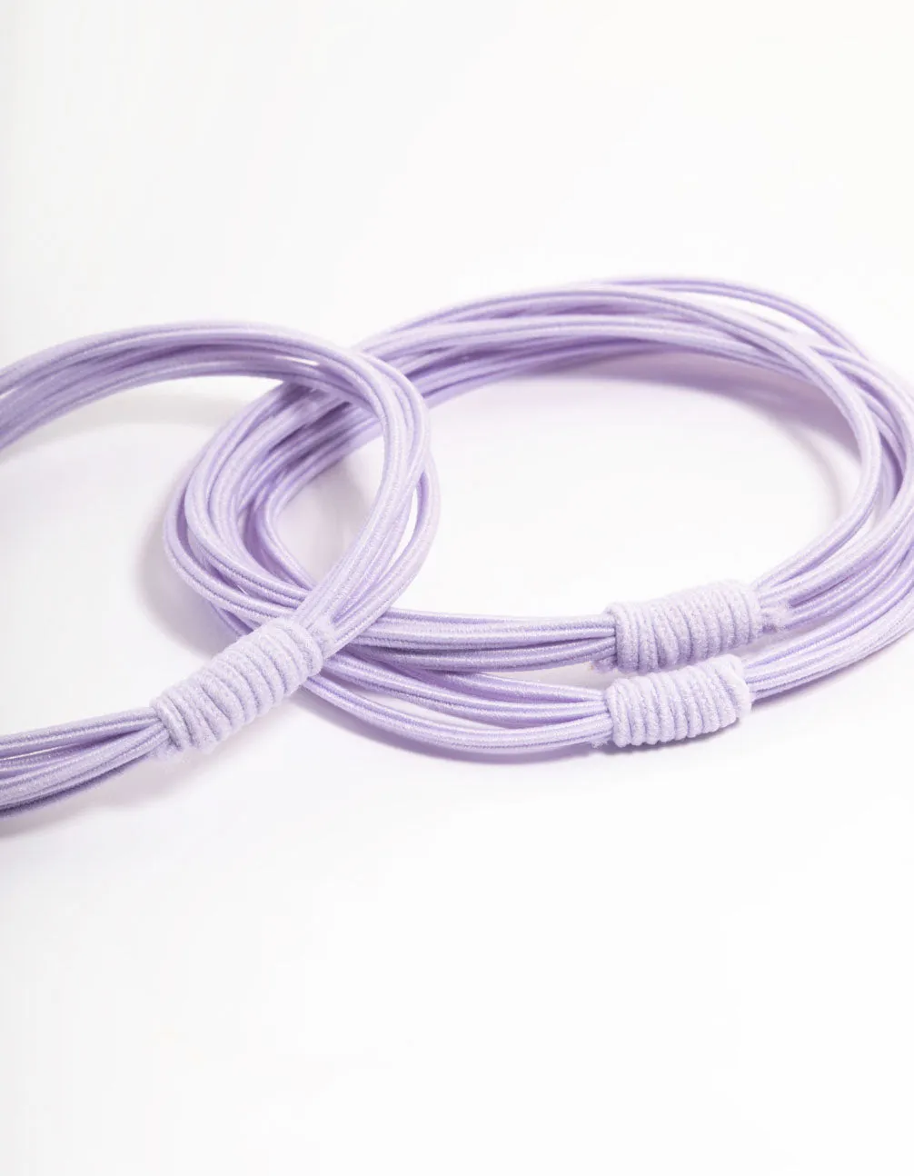 Purple Fabric Hair Tie Pack