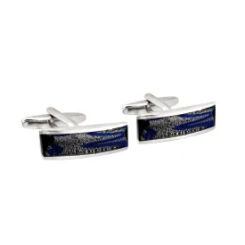 Rectangle Dichroic Fused Glass Cufflinks (Online Exclusive)