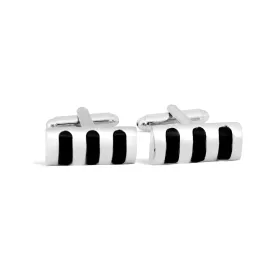 Rectangle Simple Triple Bar Cufflinks (Online Exclusive)