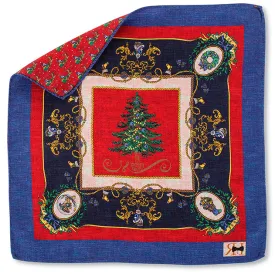 Red Tree/Santa Pocket Square - 5382