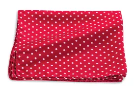 Red/White Windsor Dots Pocket Square - 4429