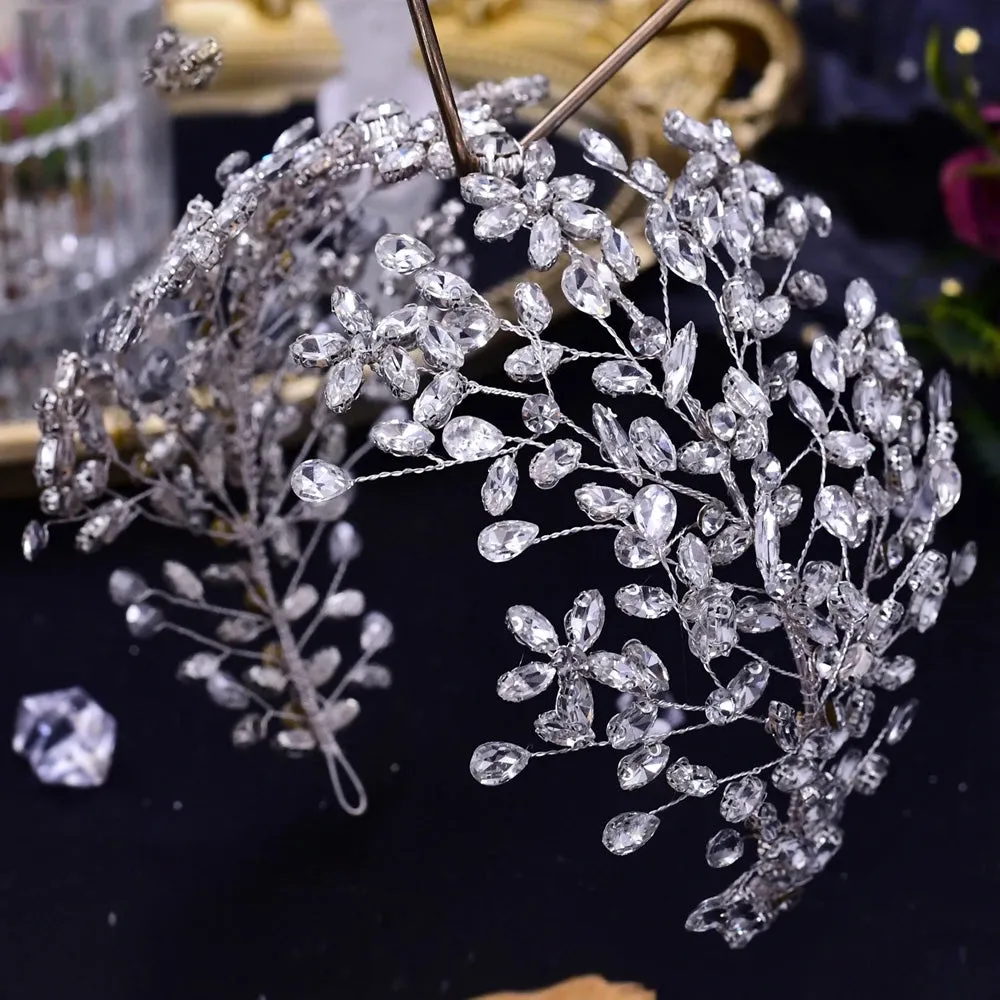 Rhinestone Bridal Wedding Headband Crystal Bridesmaid Headpiece