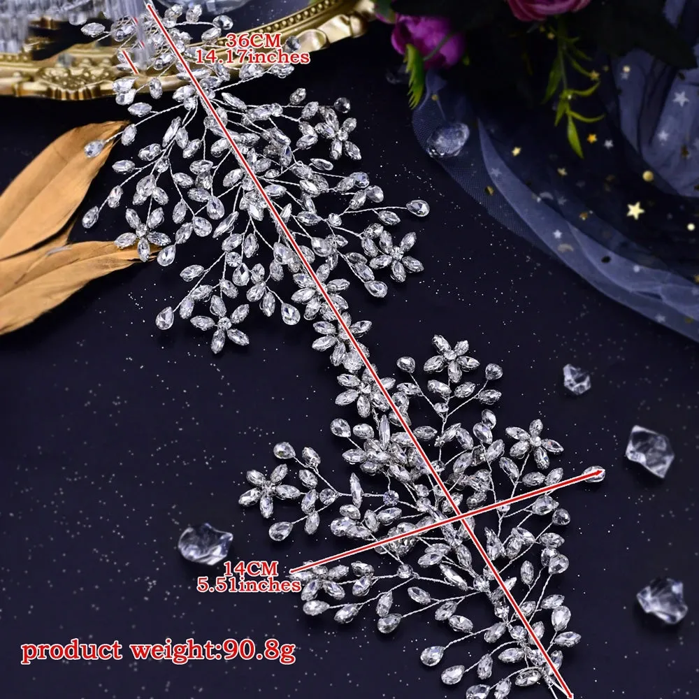 Rhinestone Bridal Wedding Headband Crystal Bridesmaid Headpiece