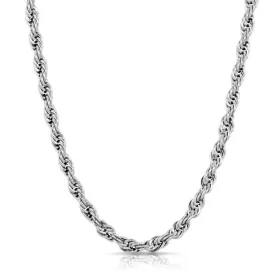 Rope Chain White Gold 6mm