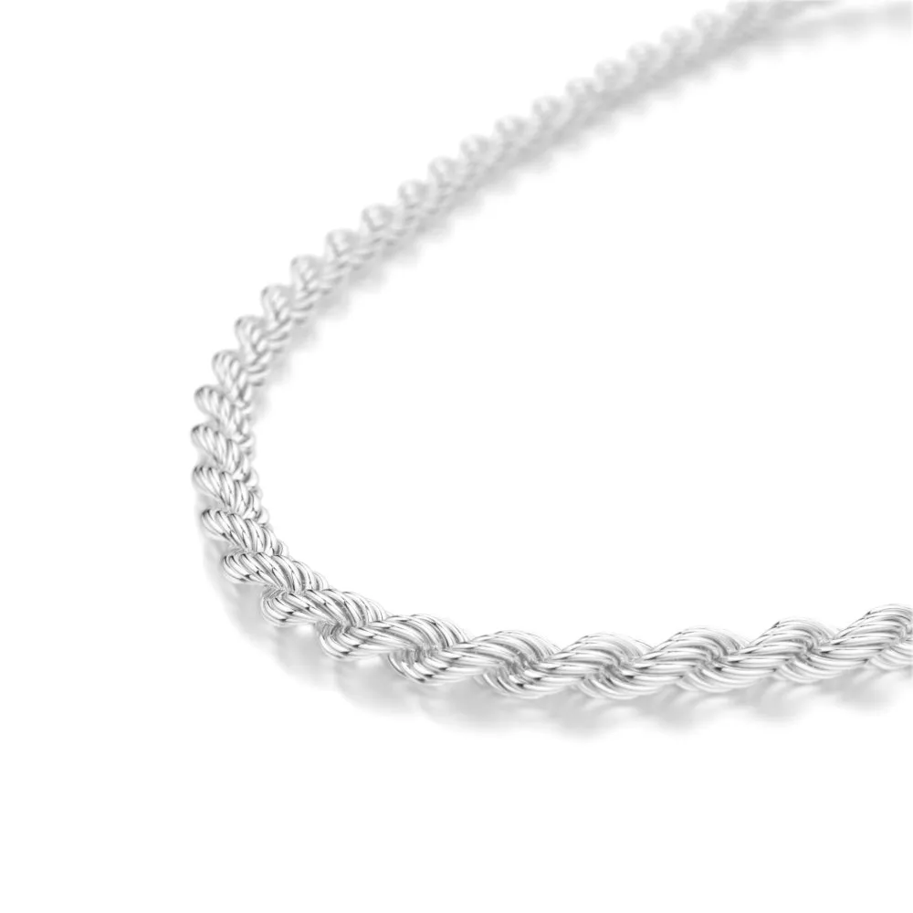 Rope Chain White Gold 6mm