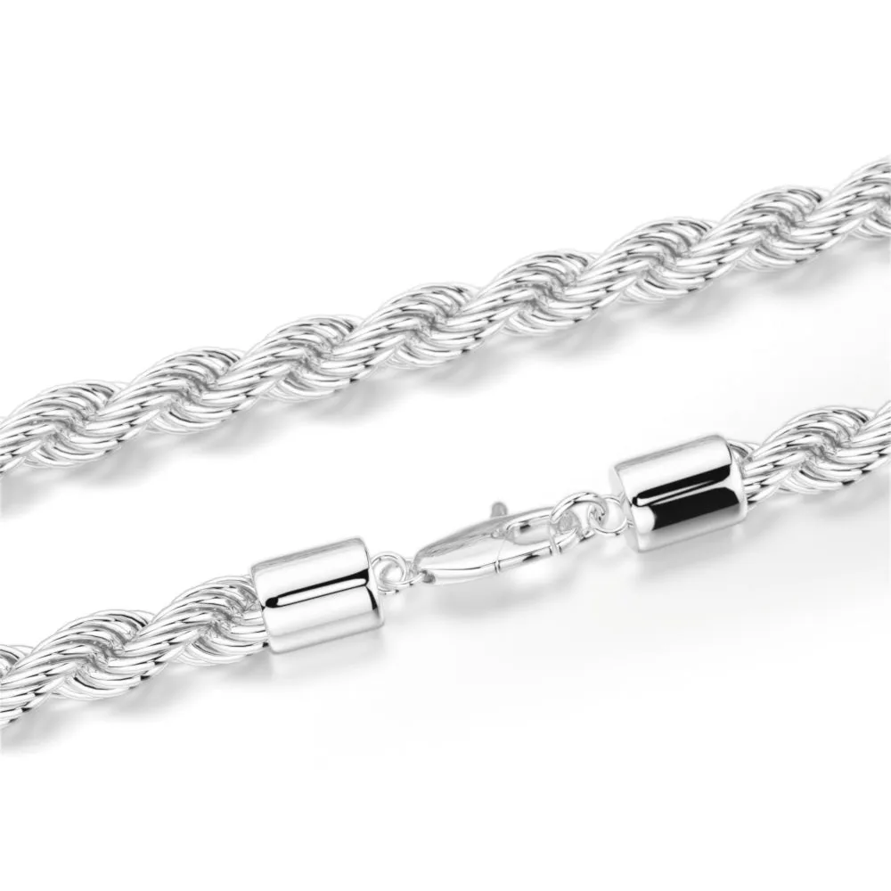 Rope Chain White Gold 6mm