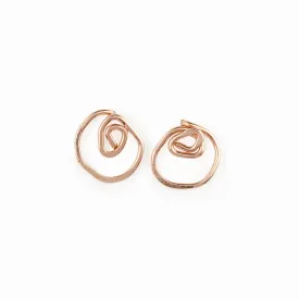 Rose Gold Rose Stud Earrings