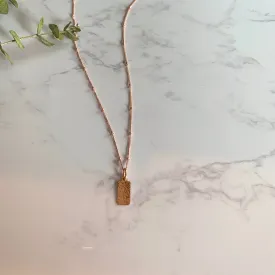 Rose Gold Tag Pendant