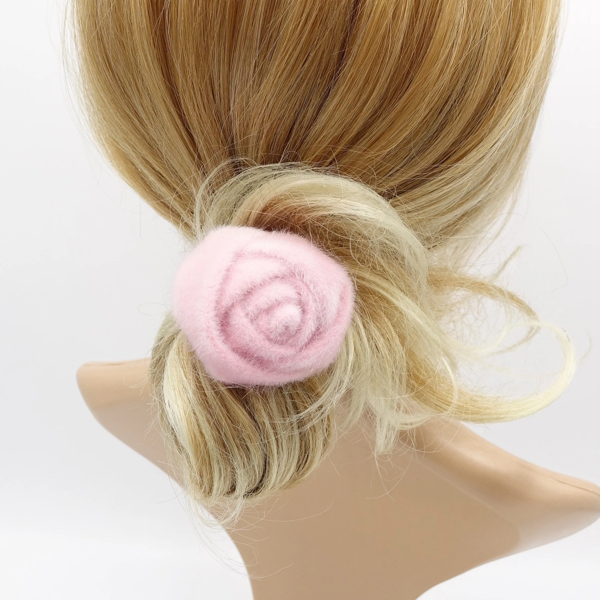 rose hair tie elastic ponytail holder