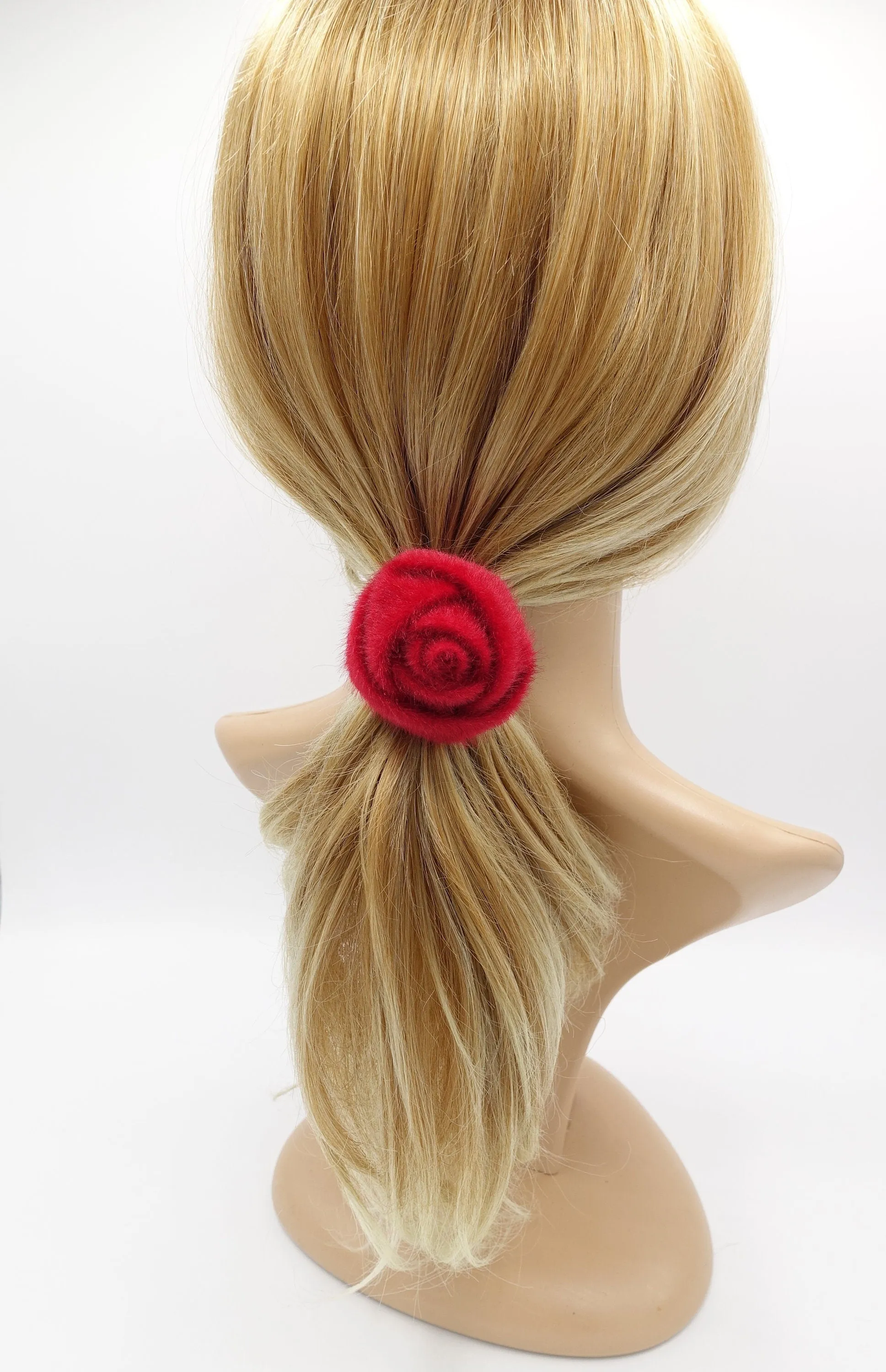 rose hair tie elastic ponytail holder