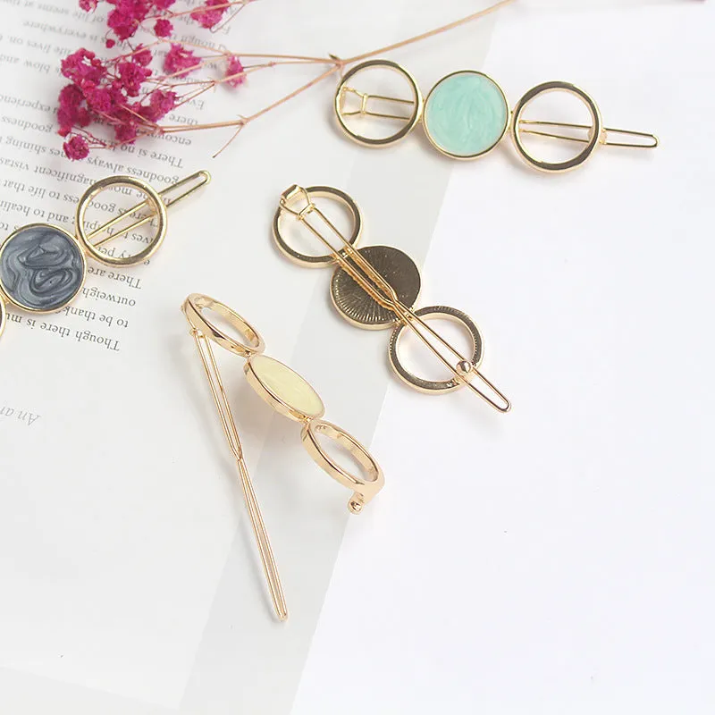 Round metal hairpin hair accessories