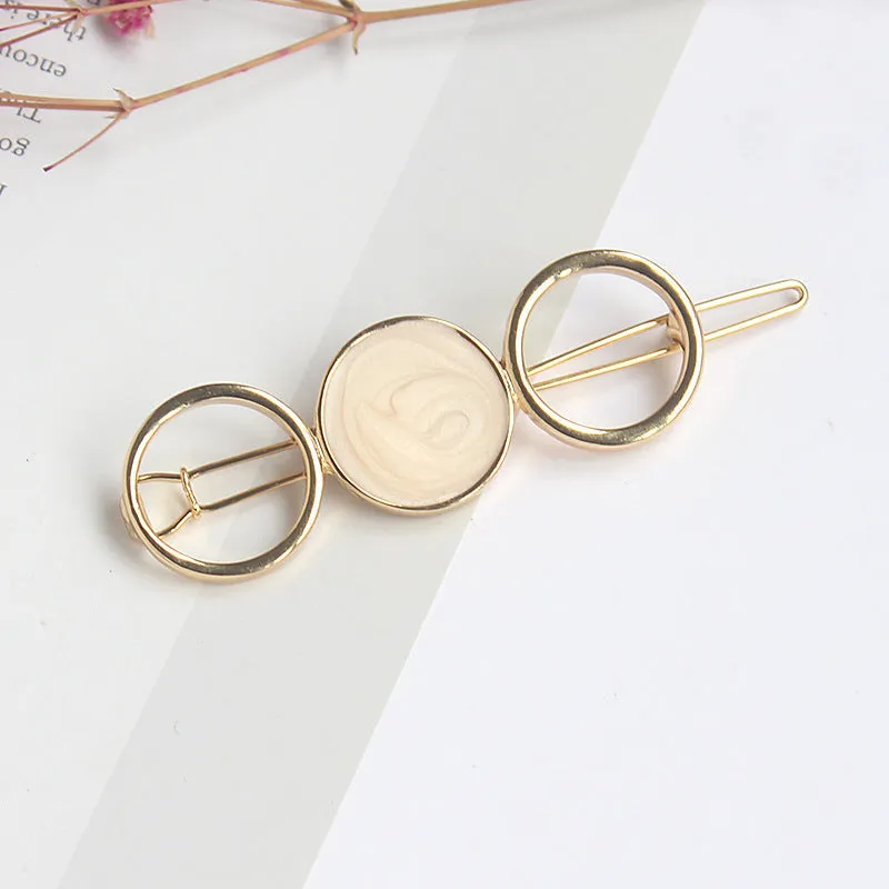 Round metal hairpin hair accessories