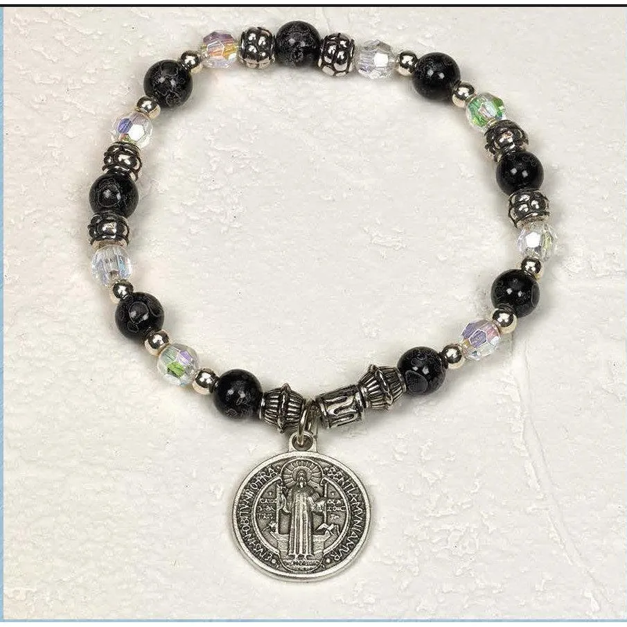 Saint Benedict - Italian Charm Bracelet - Pack of 4