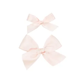 Satin Bow - Blush Clip